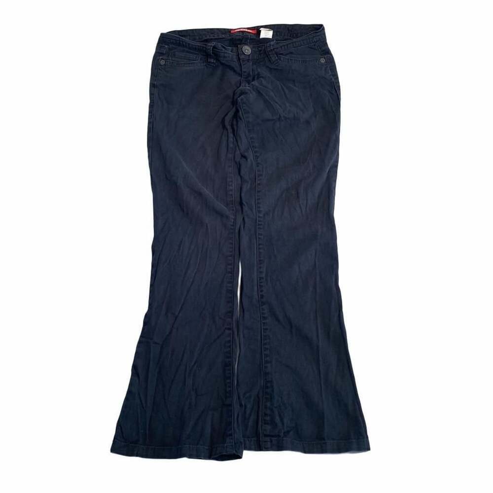Unionbay Flare Pants Size 1 Black Stretch Low Rise Y2K